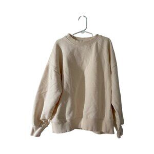 Zara Oversized Cream Sweatshirt Toddler Girl